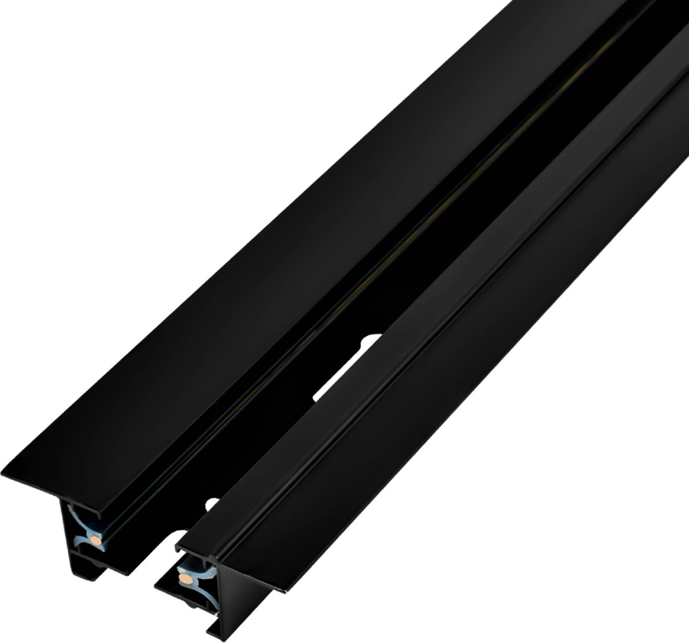 Встраиваемый шинопровод под гипсокартон однофазный металл/медь, черный, 2 метра Escada ESTR10009_ESC