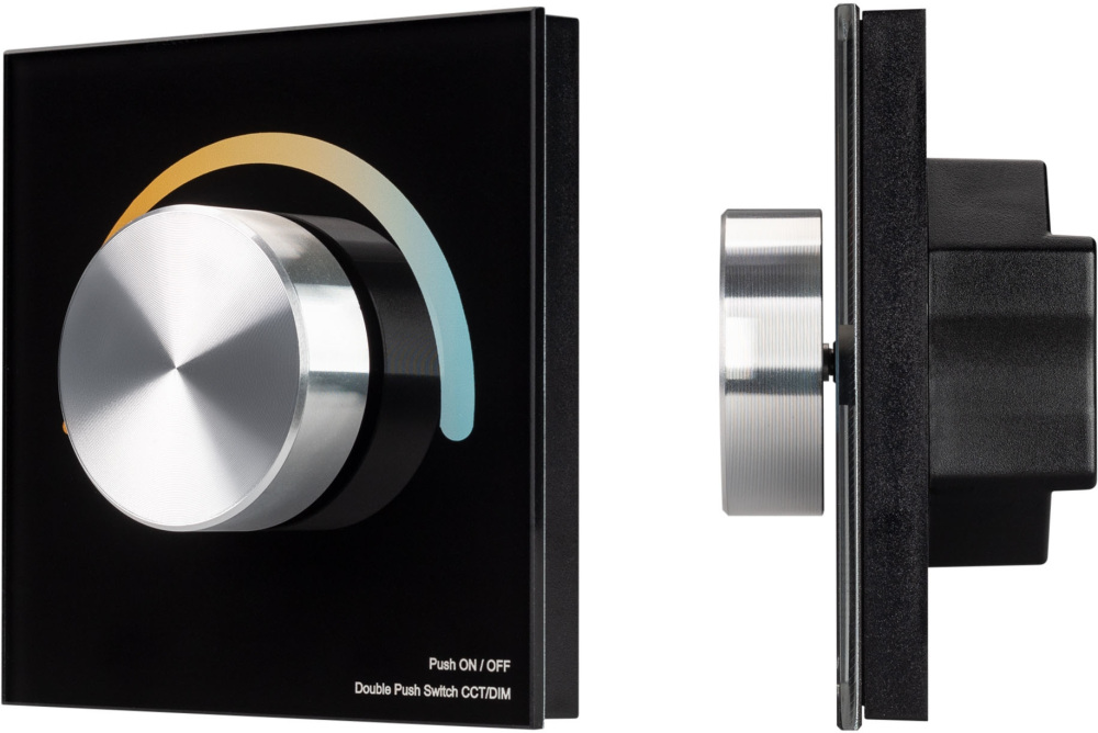 Панель SMART-P20-MIX-G-IN Black (12-24V, 4x3A, Rotary, 2.4G) ( Arlight 033762_ARL