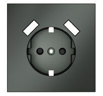 Накладка для розетки Voltum с заземлением и защитными шторками с USB A+A S70 VLS000906