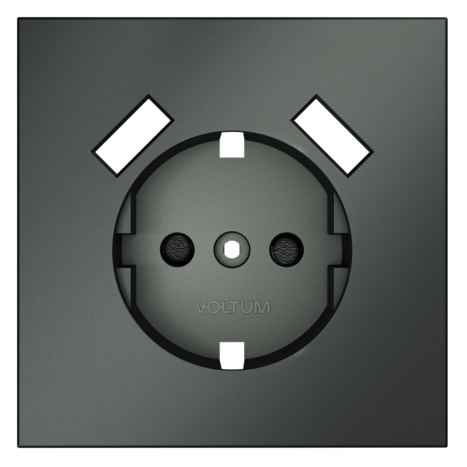 Накладка для розетки Voltum с заземлением и защитными шторками с USB A+A S70 VLS000906