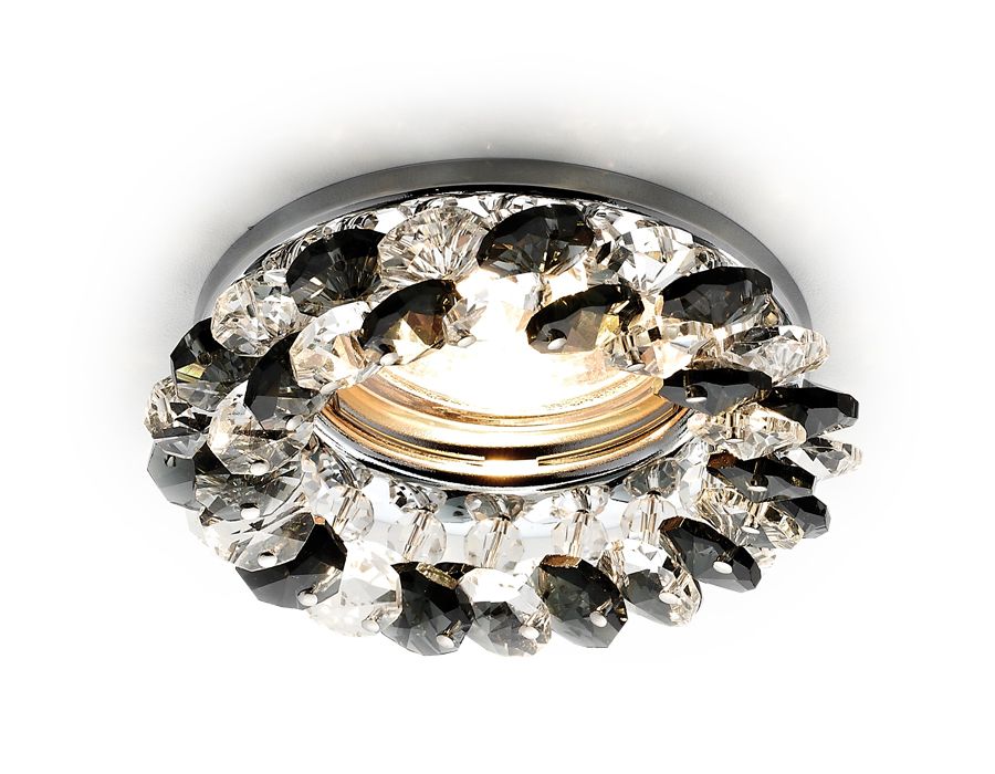 Встраиваемый светильник Ambrella light Crystal K206 BK/CH_AMB