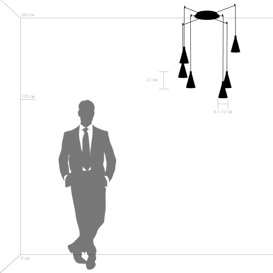 Подвесная люстра LightStar CONE 757069_LS