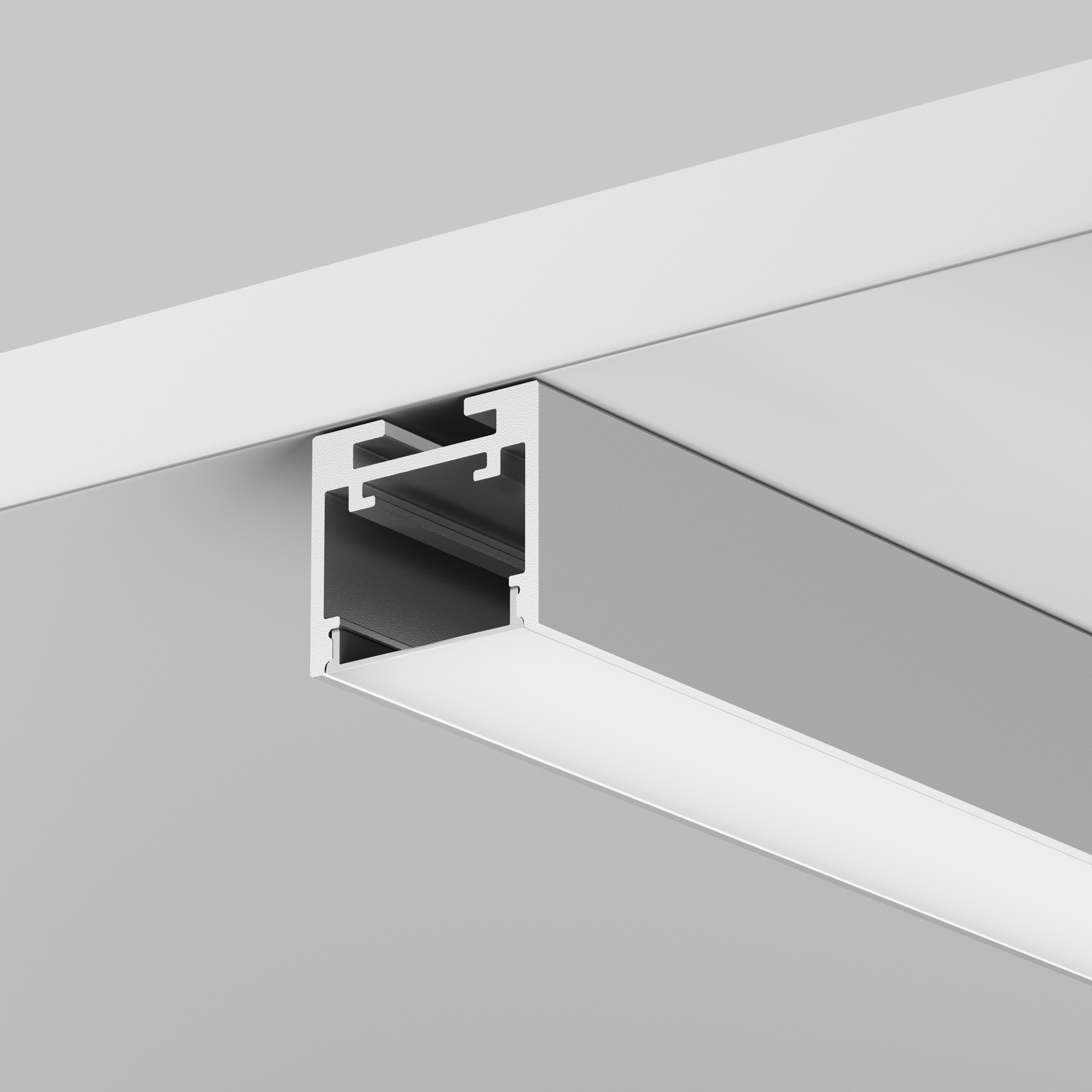 Алюминиевый профиль накладной-подвесной 25x22 (Серебро, 2 м), ALM-2522-S-2M Maytoni 633012_MY