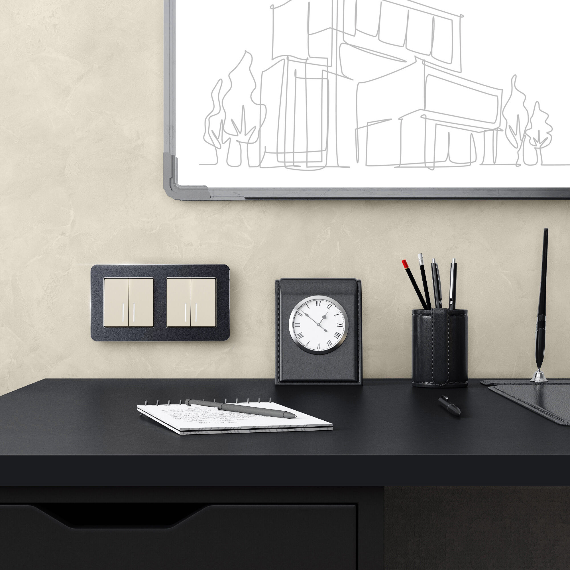 Выключатель двухклавишный с подсветкой Werkel a059282_WR