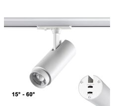Однофазный трехжильный трековый светильник с переключателем цветовой температуры и мощности NOVOTECH NAIL 359028