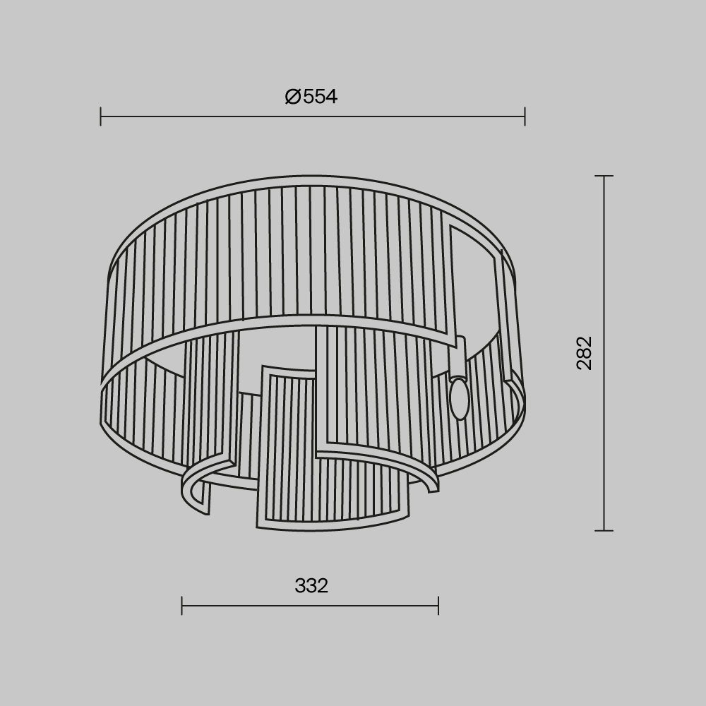 Потолочная люстра Maytoni Frame MOD174CL-06G_MY