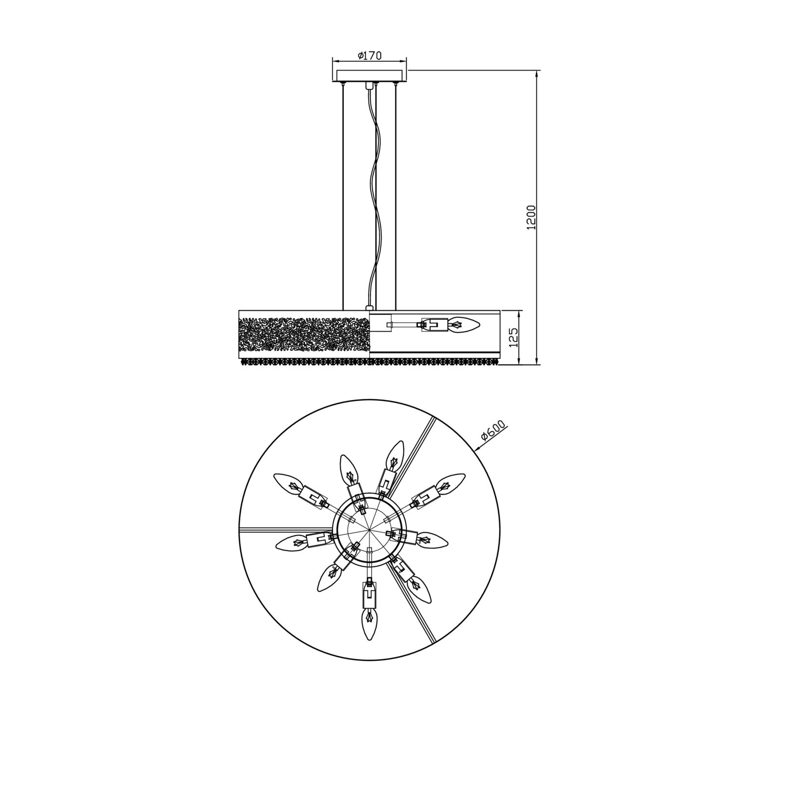 Подвесная люстра Lucia Tucci FABIAN fabian 1552.9 gold