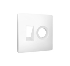 Лицевая панель ALFA для компьютерной/телефонной + TV розетки RJ-45/RJ-11 QUANT Ambrella Volt AP1325_AMB