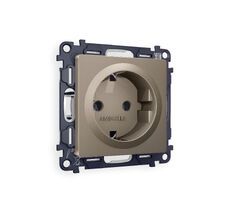 Розетка Ambrella Volt ALFA с заземлением на винтовых зажимах 2P+E 16A-250V QUANT MA636010_AMB