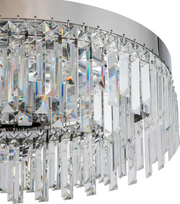 Хрустальный потолочный светильник круглый Indigo V000404