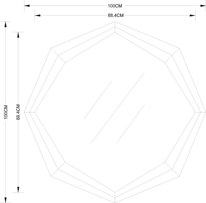 Зеркало 8 граней Garda Decor 19-OA-9122