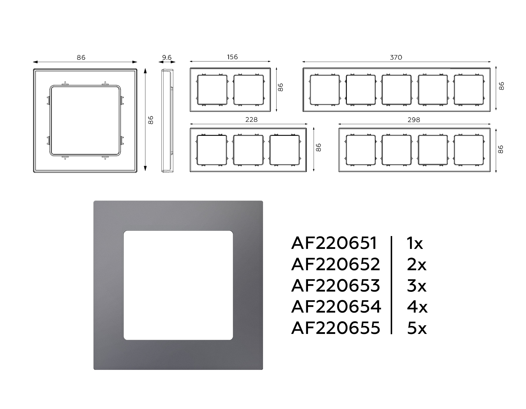 Рамка Ambrella Volt ALFA Techno AF220651_AMB