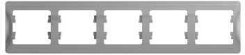 Рамка на 5 постов (алюминий) Systeme Electric GSL000305