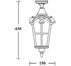 Потолочный светильник уличный IP44 Oasis Light 86105A Gb_OL