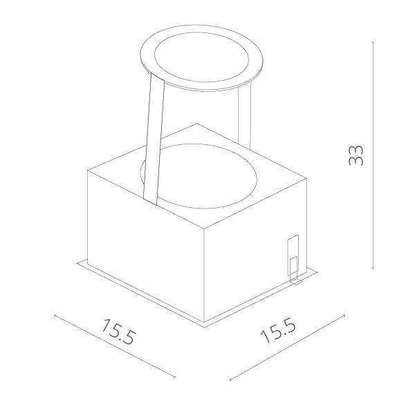 Врезной светильник Cardani A1618PL-1WH