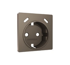 Лицевая панель ALFA для электрической розетки с/з со шторками 2USB C+C QUANT Ambrella Volt AP6405_AMB