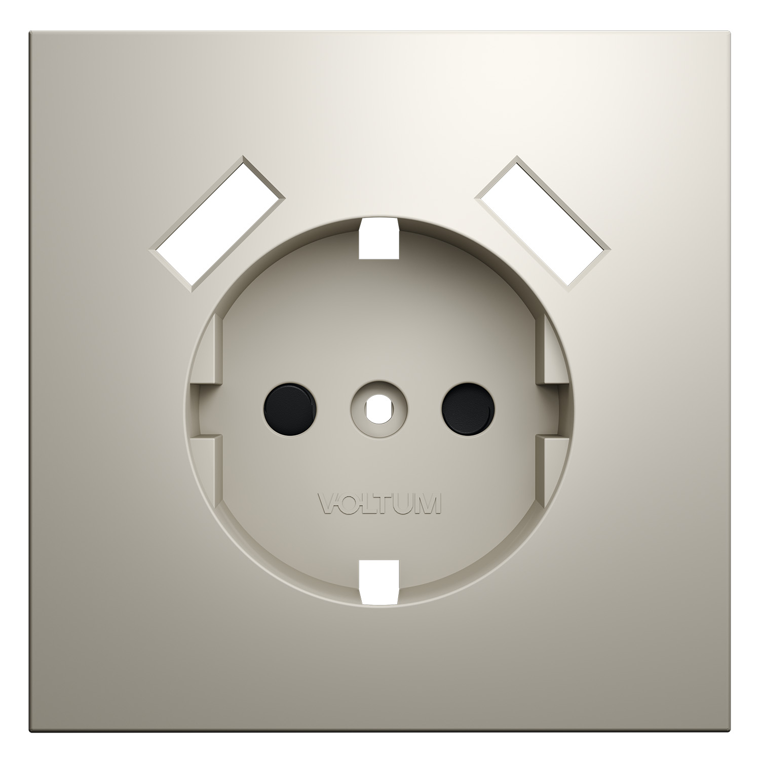 Накладка для розетки Voltum с заземлением и защитными шторками с USB A+A S70 VLS000903