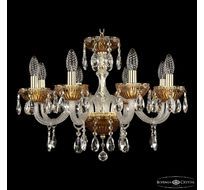 Хрустальная люстра Bohemia Ivele Crystal 5417/8/195 G Amber/M-1G_BI
