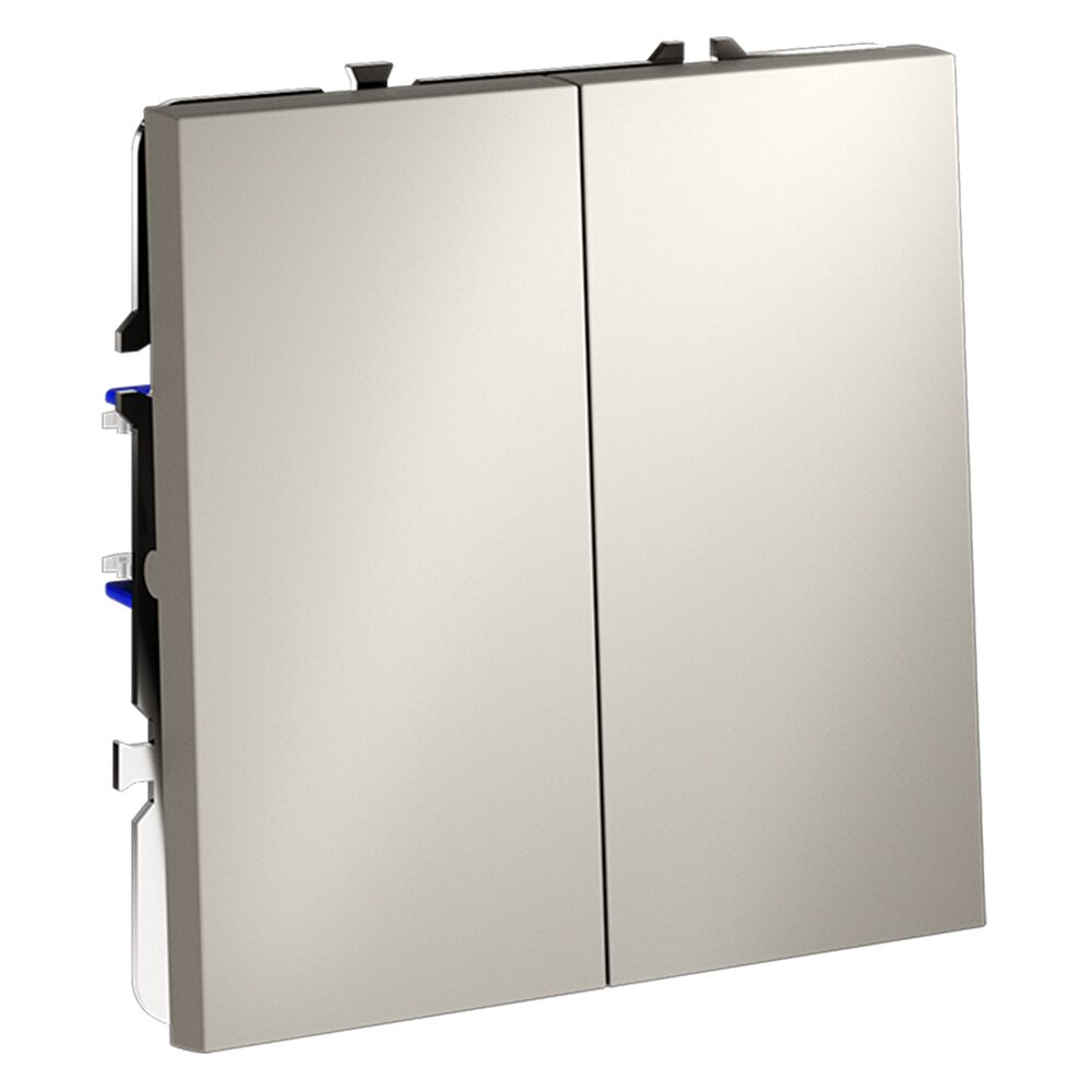 Выключатель встраиваемый VOLTUM S70 двухклавишный 10А VLS020103