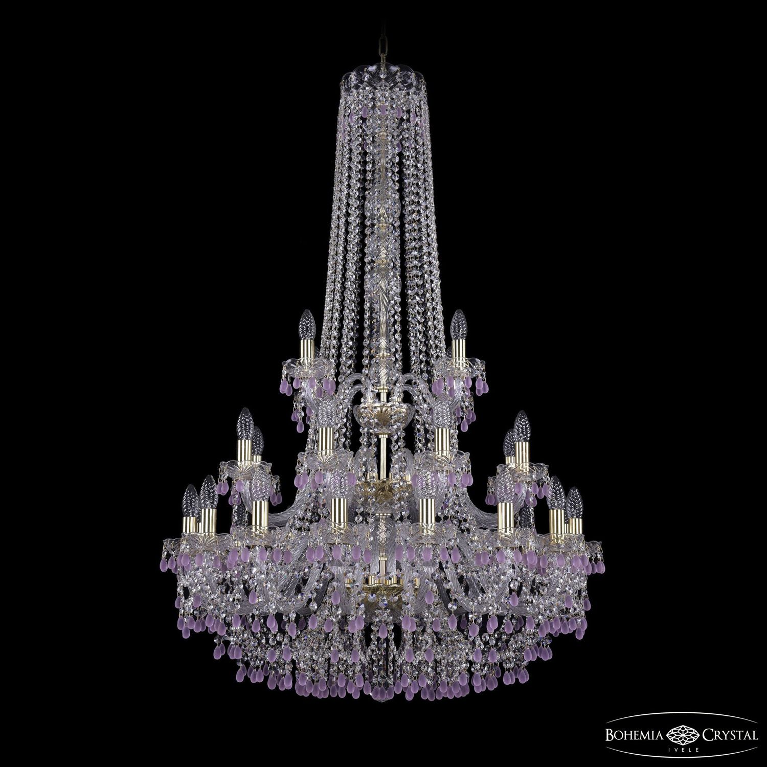Хрустальная люстра Bohemia Ivele Crystal 1410/16+8+4/300/h-130/3d G V7010_BI