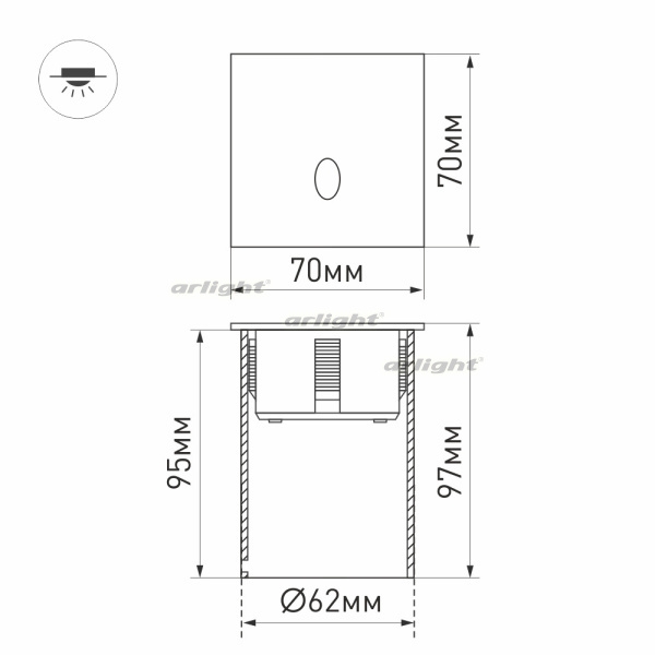 Светильник для ступеней GAP 031167_ARL