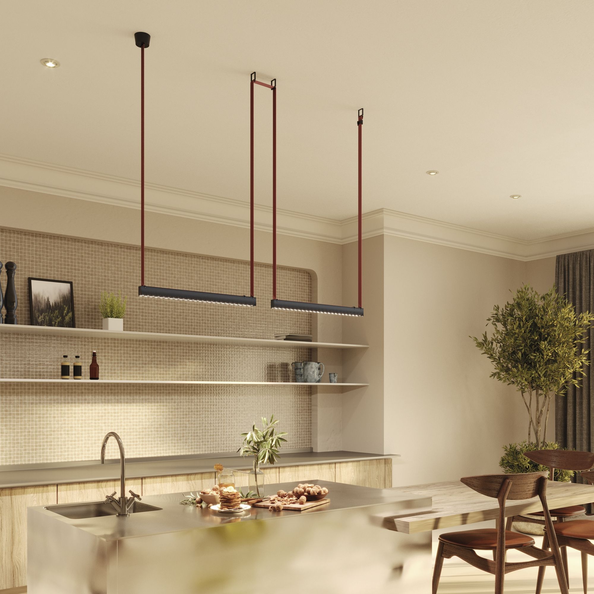 Подвесной светильник для трека-ремня Maytoni Points TR128B-24W3K-M-B_MY