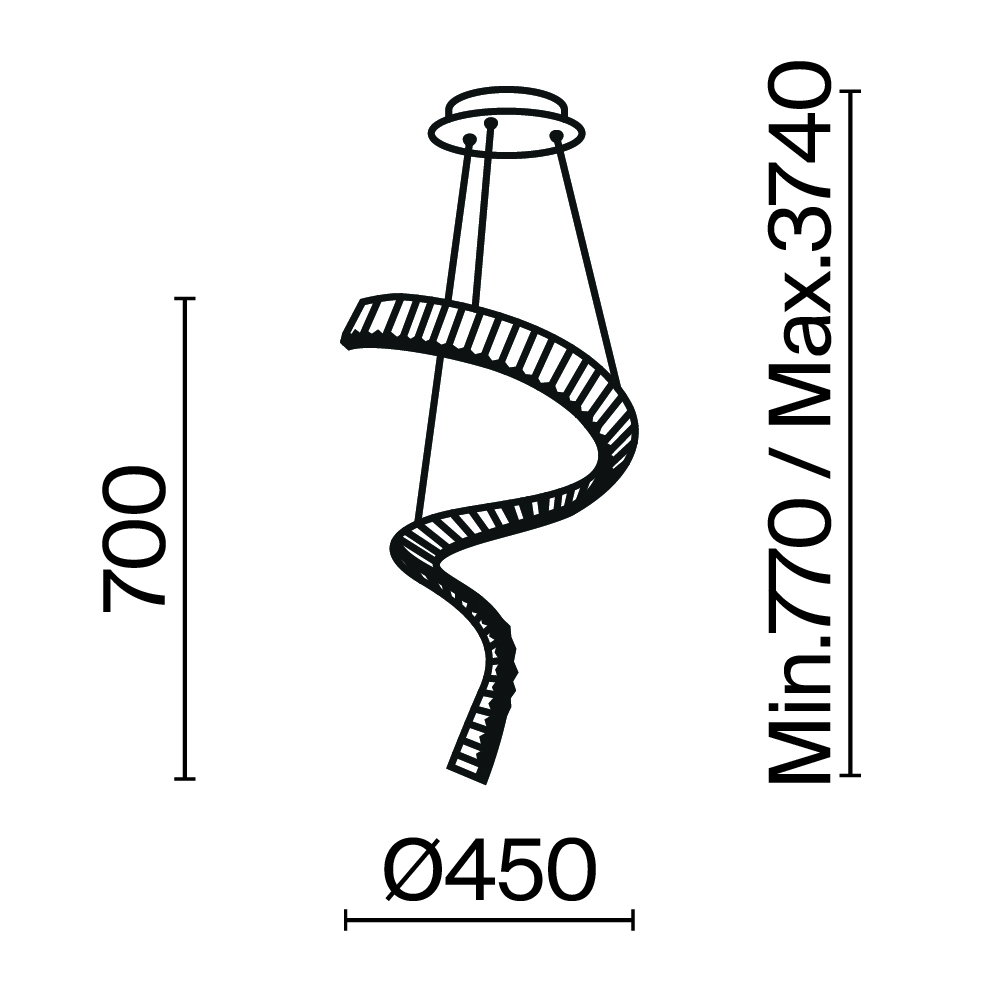 Подвесной светильник Maytoni Krone P097PL-L48BS3K_MY