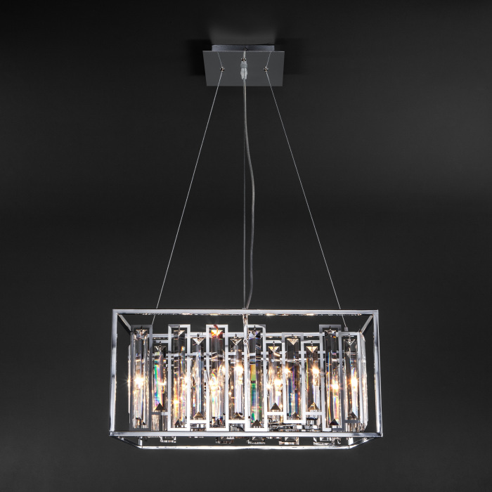 Люстра подвесная длиной 50 см хрустальная 312/6 Bogate's 312/6 Strotskis Smart_EU