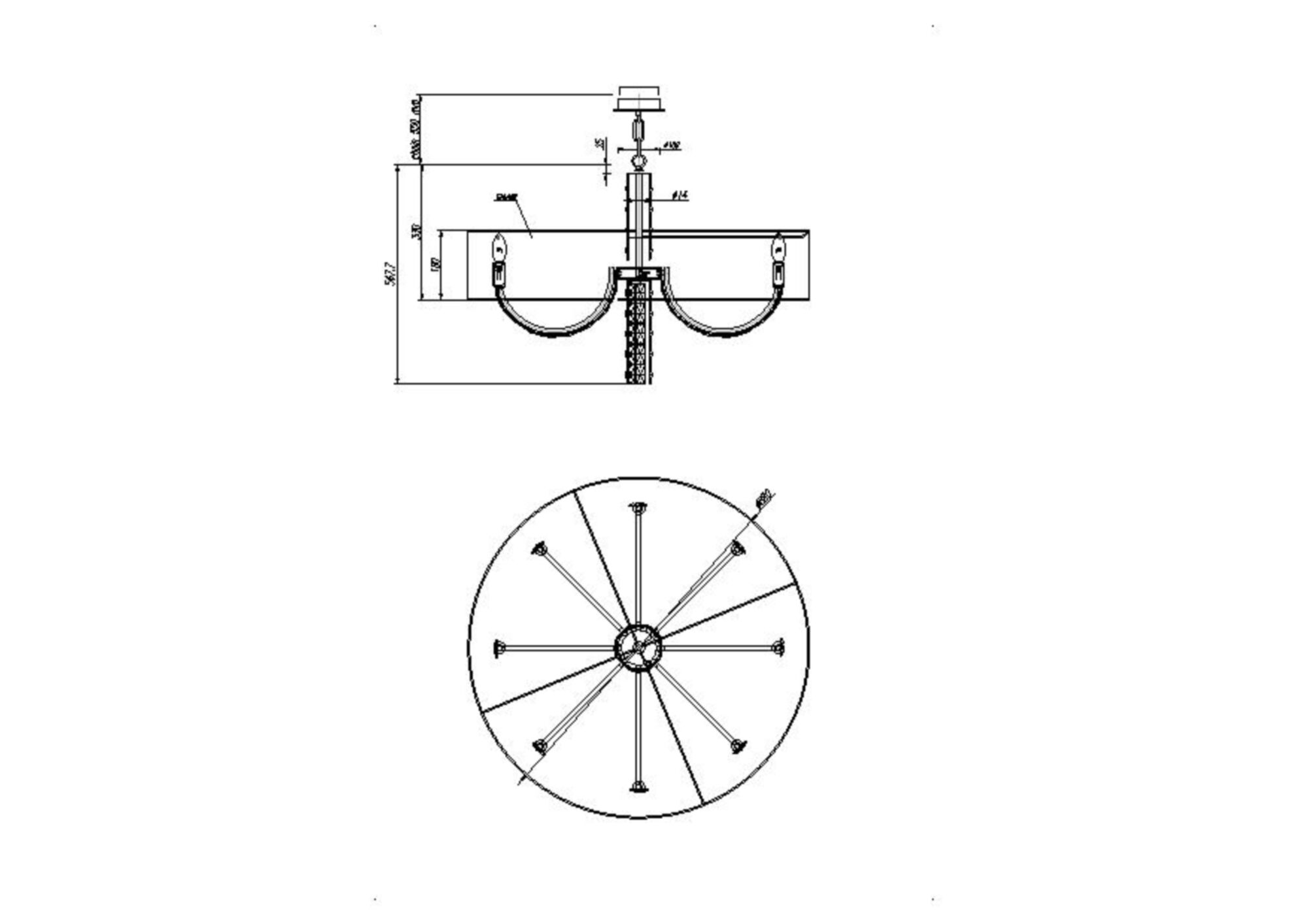 Подвесная люстра Maytoni Talento DIA008PL-08CH_MY
