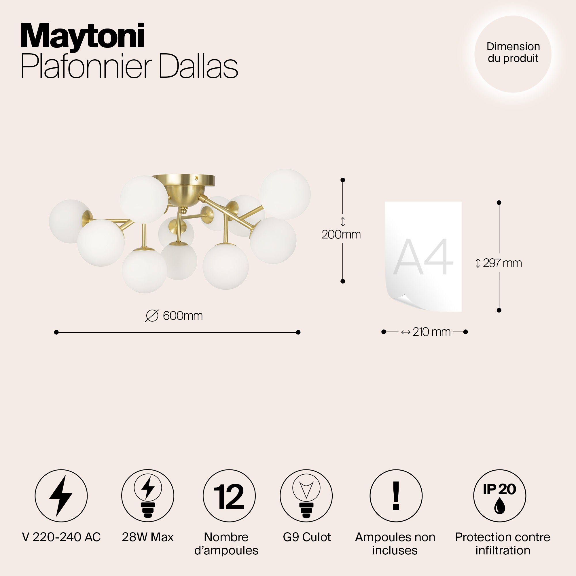 Потолочная люстра Maytoni Dallas MOD545CL-12BS_MY