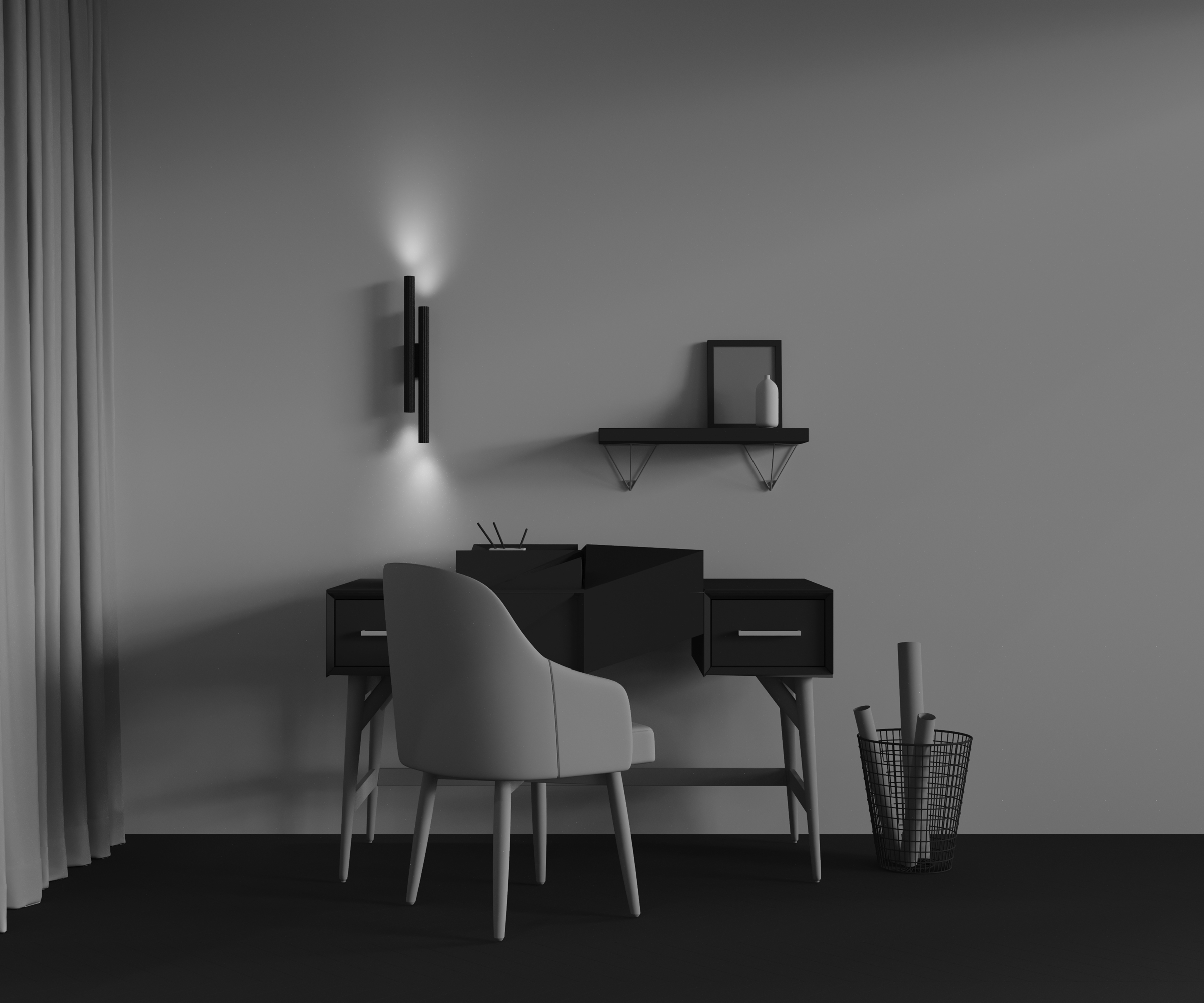 Настенный светильник Maytoni Calipso C082WL-24W2.7K-B_MY