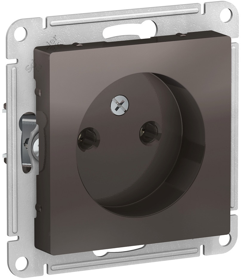 Розетка встраиваемая без заземления (мокко) Systeme Electric ATN000641