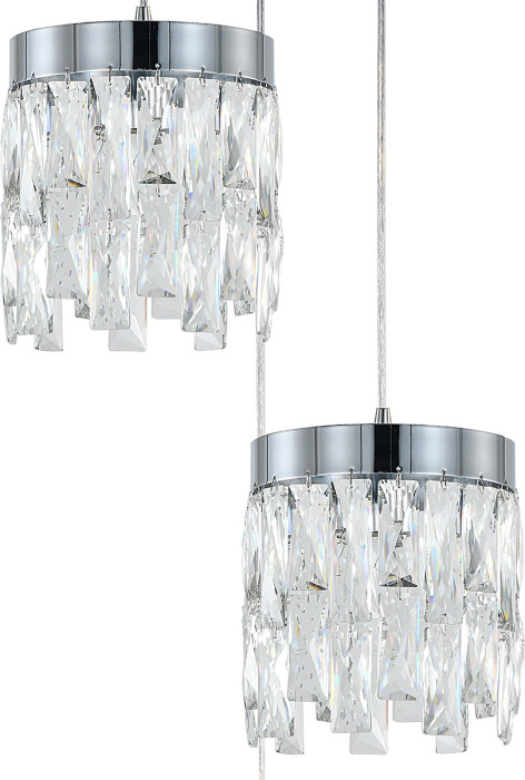 Подвесной хрустальный светильник каскадный (12029/3P Chrome) Indigo V000497