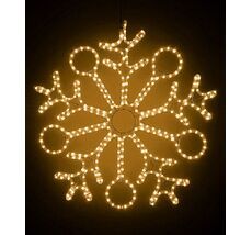 Светодиодная Снежинка LTC Пять Колец 0,9м Тепло-Белая, на металлическом каркасе, IP54 LC-13050