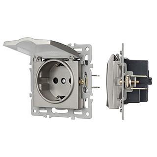 Розетка одинарная с крышкой Arlight SCT-MCP-PL 043747_ARL