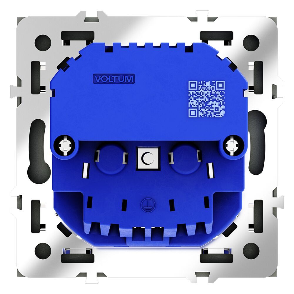 Розетка встраиваемая VOLTUM S70 с заземлением и защитными шторками, 16А, с USB, A+С VLS040508