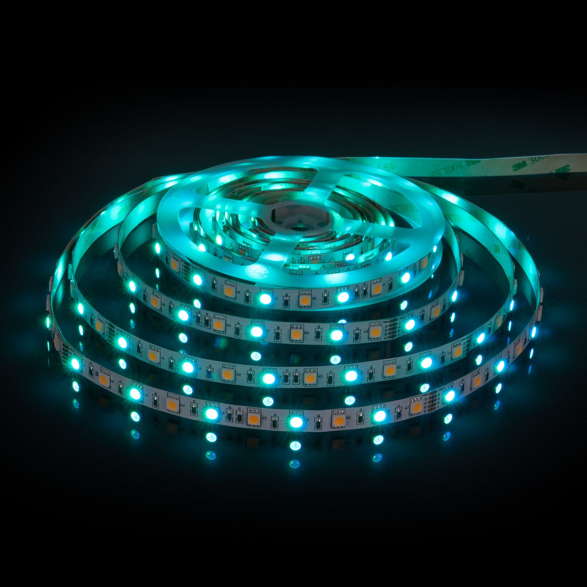 Лента светодиодная 24V 14,4W 60Led 5050+5050 IP20 MIX RGB/теплый белый, 5м a053728_ES