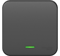 Выключатель накладной одноклавишный с подсветкой (антрацит) Systeme Electric BLNVA106116