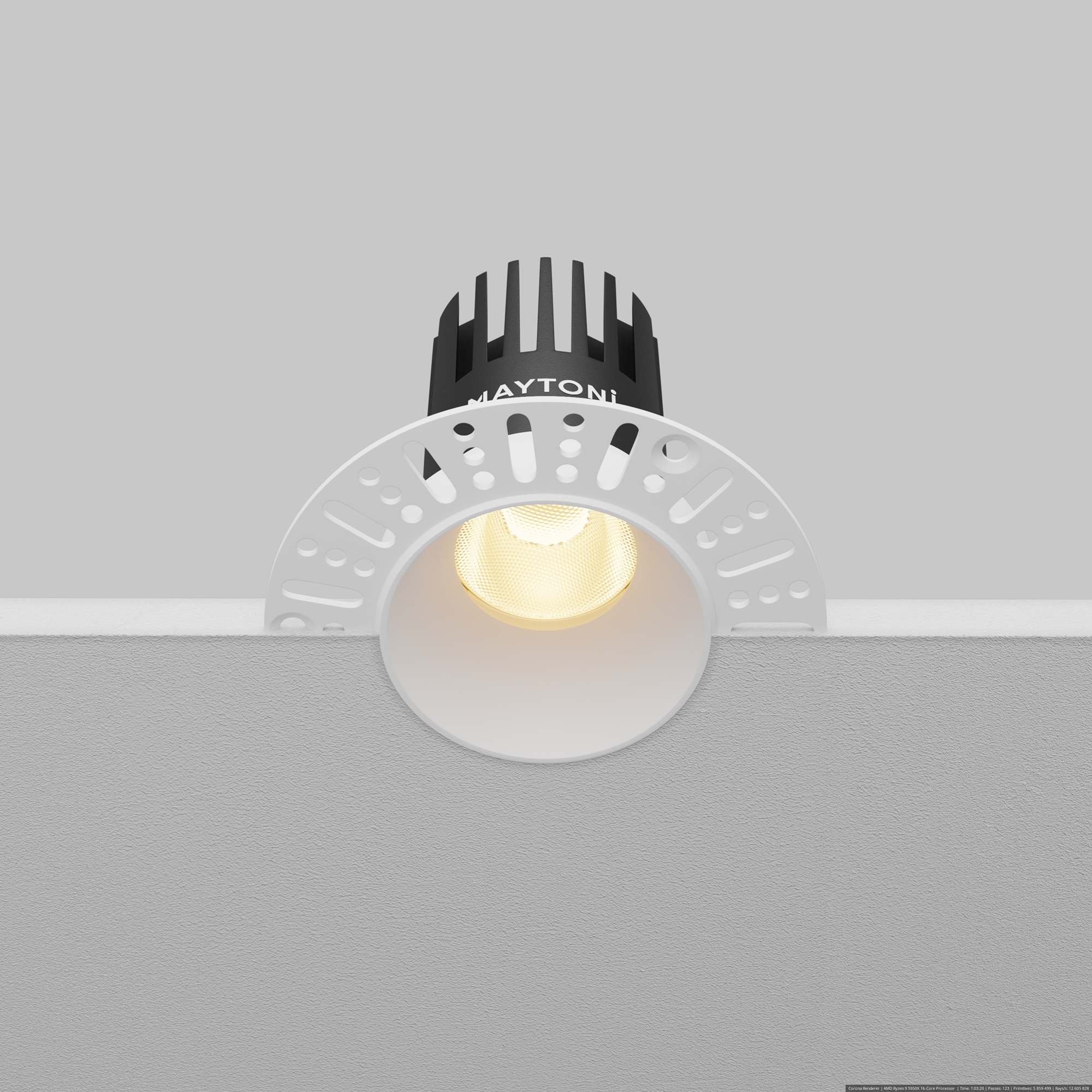 Встраиваемый светильник Maytoni Dip DL119-10W-2.7K-TRS-W_MY