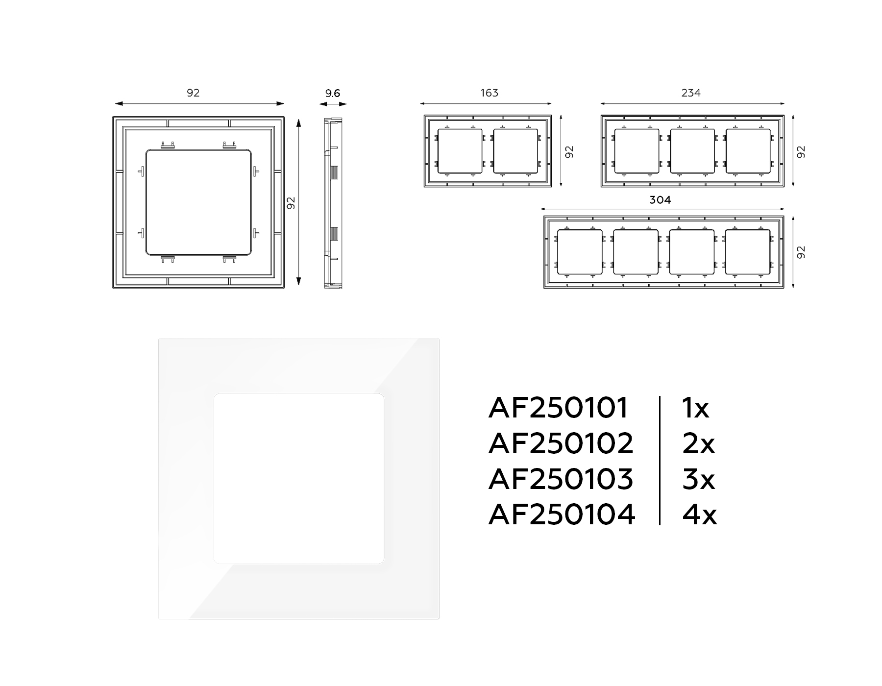 Рамка Ambrella Volt ALFA Qubi AF250103_AMB