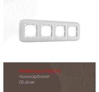 Рамка из поликарбоната на 4 поста Arte Milano 505.05-4.silver