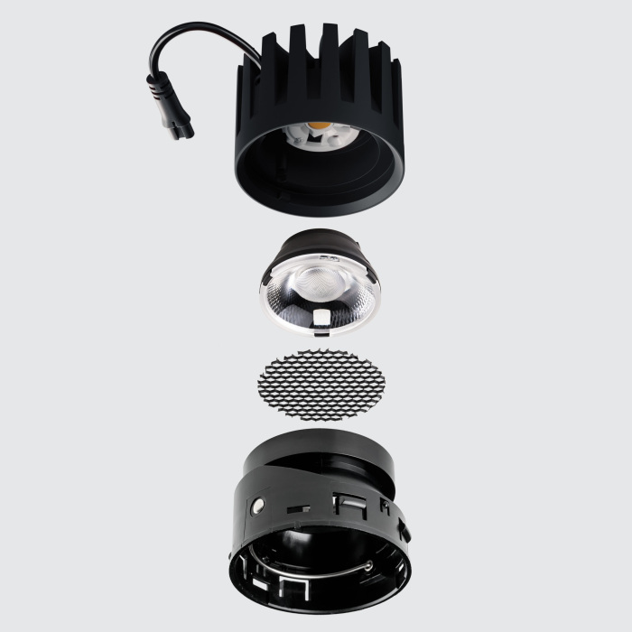 Модуль профессиональный светодиодный диммируемый 7W/12W 2700K в сборе с суппортом с углом наклона до 30&deg; Lightstar STELLA PRO 075092_LS