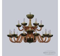 Подвесная люстра Bohemia Ivele Amber-Green 1308/12+6/360/2d G Am/Amber-Green/H-1J_BI