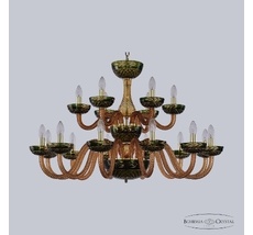 Подвесная люстра Bohemia Ivele Amber-Green 1308/12+6/360/2d G Am/Amber-Green/H-1J_BI