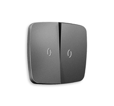 Лицевая панель для 2-клавишных выключателей с подсветкой QUANT Ambrella Volt OMEGA OP6540_AMB