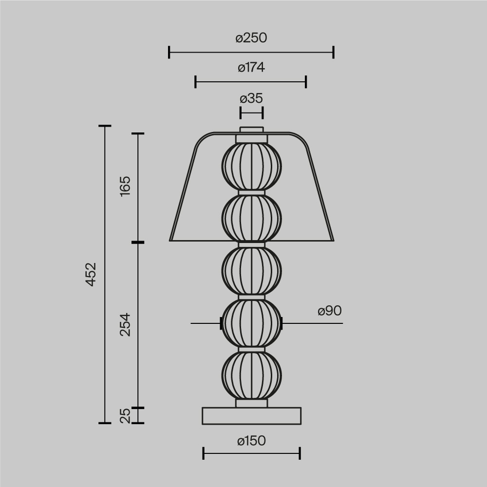 Настольная лампа Maytoni Amulet MOD555TL-L8G3K_MY
