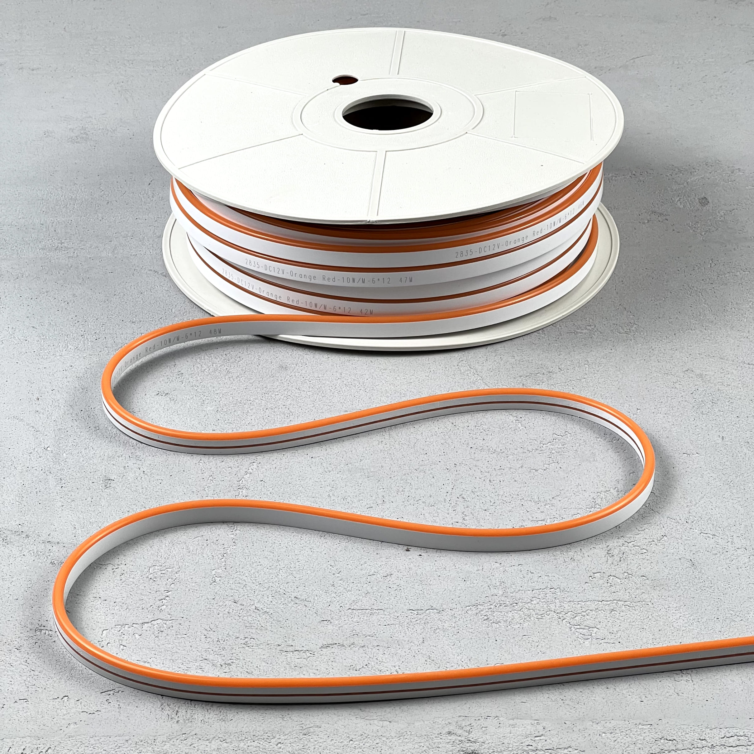 Односторонний Гибкий Неон 6х12мм Оранжевый 12В, IP65 LTC FR-23530 FR-23530