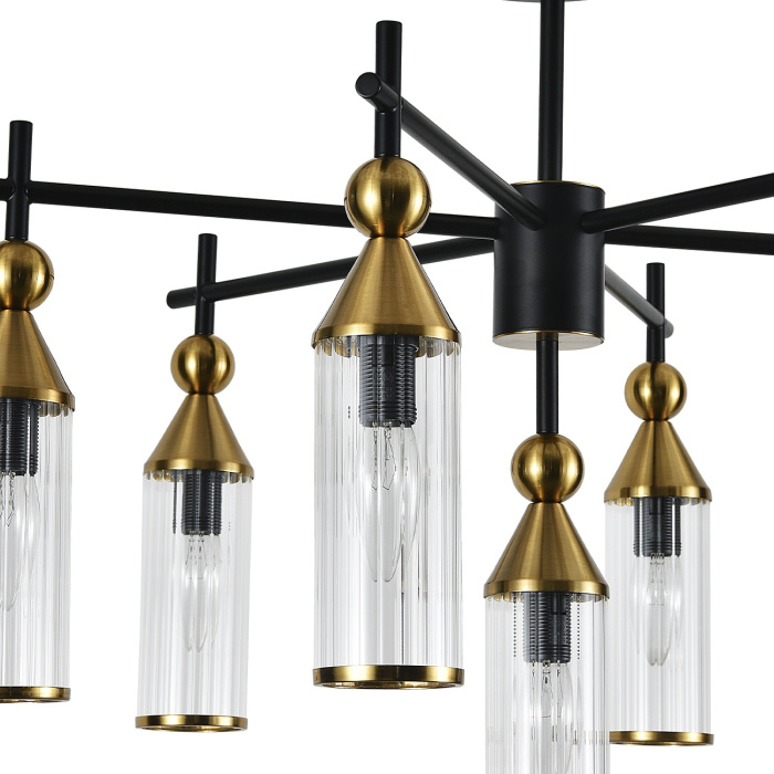 Потолочная люстра на штанге (13037/7R Black) Indigo V000528