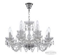 Хрустальная люстра Bohemia Ivele Crystal 119/8+4/200 Ni_BI