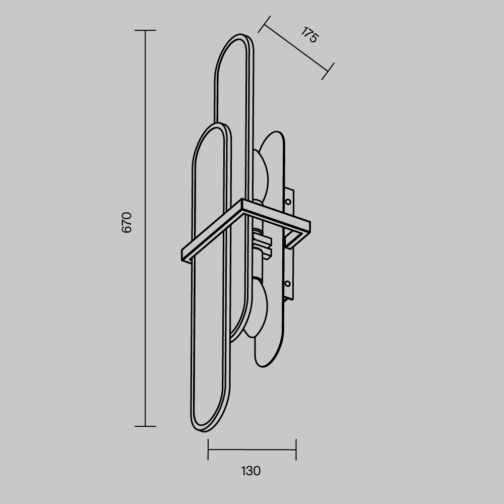 Настенный светильник Maytoni Marmo MOD099WL-02G1_MY